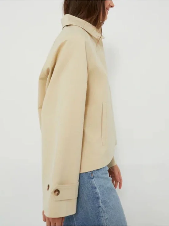 TUCKERNUCK NWT Khaki Drew Short Trench Coat in Tan size XS - Picture 3 of 8